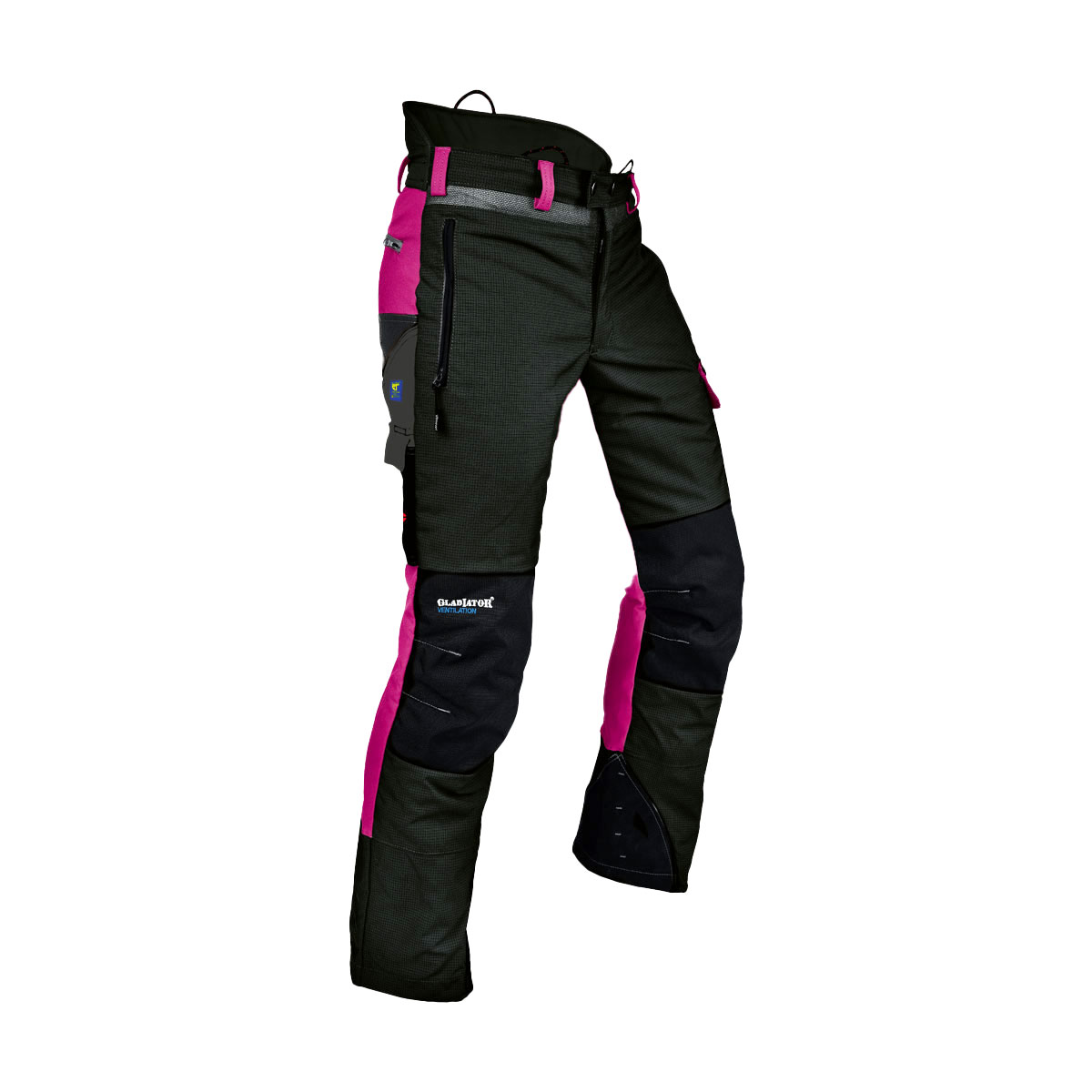 PFANNER Ventilation Schnittschutzhose schwarz-pink